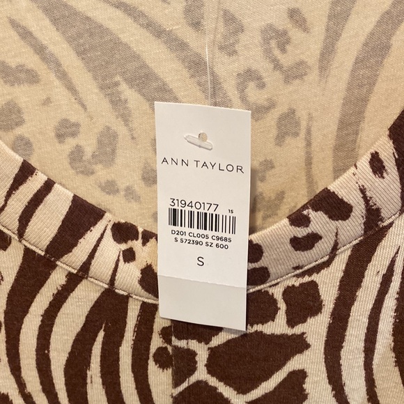 NWT Ann Taylor Mixed Animal Print Scoop Neck Top sz Small - Picture 5 of 6